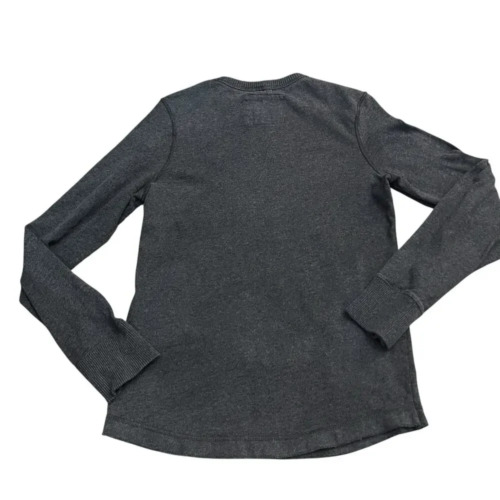 Y2K Abercrombie And Fitch Mens Muscle Sweater Medium Dark Gray Fitted Preppy - Picture 3 of 7